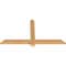Ekena Millwork Eugene Smooth Timber Gable Bracket, Western Red Cedar, 48"W x 26"H x 1 1/2"D x 3 1/2"F, 13/12 Pitch GBW048X26X0204EUG00SWR - alternate 3